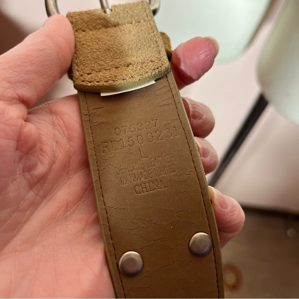 Vintage 1990 Y2K retro Southwestern Concho Soda Pop cap Wide Leather Belt Large - Picture 16 of 17